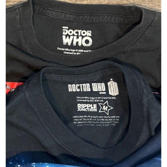 Dr. Who Tee Shirts Set Of 2 BBC Adult M - Picture 4 of 4